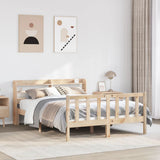 Bed Frame without Mattress 135x190 cm Double Solid Wood Pine 3306570