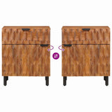 Bedside Cabinet Brown 50 x 33 x 60 cm Solid Mango Wood 4017908