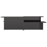 Coffee Tables 2 pcs High Gloss Black 111.5x50x33 cm Engineered Wood 805576