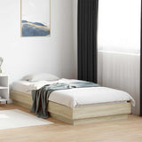 Floor Bed Frame Sonoma Oak 80 x 200 cm Engineered Wood 8009068