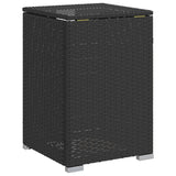 ZNTS Propane Tank Cover Table Black 40x40x60 cm Poly Rattan 366294