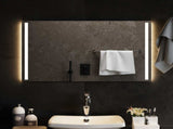 LED Bathroom Mirror Transparent 80 x 50 cm Tempered Glass 42045798