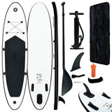 Inflatable Stand Up Paddleboard Set Black and White 92727