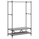 Clothes Rack with Shelves Grey Sonoma Engineered Wood 834203