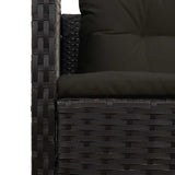 Garden Sofa Set 6 pcs Black Poly Rattan 4104700
