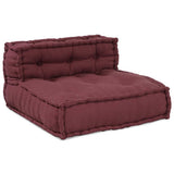 Modular Sofa 4 pcs Maroon Fabric 3315074