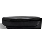 Ceramic Bathroom Sink Basin Faucet/Overflow Hole Black Round 141925