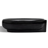 Ceramic Bathroom Sink Basin Faucet/Overflow Hole Black Round 141925