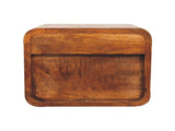 Solid Wood Floating Mini Chestnut Bedside, 2 Drawers, Dark Brown B2743P402930