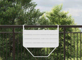 Hanging Balcony Table Folding White 60 x 39 x 65 cm Steel 42008074