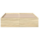 Bed Frame without Mattress Sonoma Oak 135x190 cm Double 3281037