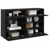 TV Wall Cabinet Black Oak 98.5 x 30 x 60.5 cm Engineered Wood 8000987