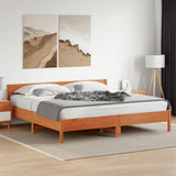 Bed Frame without Mattress Wax Brown 200x200 cm Solid Wood Pine 3216211