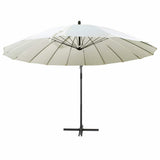 Parasol Sand white Aluminium, Polyester 3 m diameter 47220