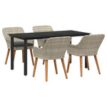 Dining Set Light grey Poly rattan 3261715