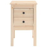 ZNTS Bedside Cabinet 40x35x61.5 cm Solid Wood Pine 813689