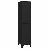 Locker Cabinet Black 38x45x180 cm Steel 339786