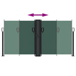 ZNTS Retractable Side Awning Dark Green 120x1200 cm 4004800