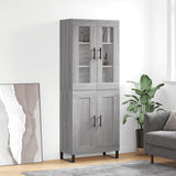 Highboard Grey Sonoma 69.5x34x180 cm Engineered Wood 3198367