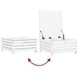 ZNTS 10 Piece Garden Sofa Set White Solid Wood Pine 3250681