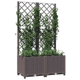 Garden Planter with Trellis Brown 80x40x136 cm PP 318261