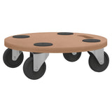 Dolly Trolleys 6 pcs Round Engineered Wood 154888
