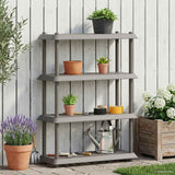 Shelving Unit 4-Tier 100 x 40 x 136.5 cm PP Light Grey 8011751