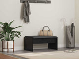 Hall Bench with Cushion Black Oak 63 x 38 x 40 cm 891545