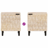 Bedside Cabinet 2 pcs White 40 x 33 x 46 cm Solid Mango Wood 4017861