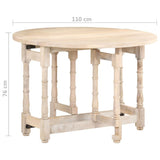 Dining Table Round 110x76 cm Solid Mango Wood 321700