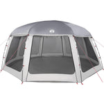 ZNTS Pool Tent with Removable Fly & Mesh Walls Grey 690x690 cm 4100642