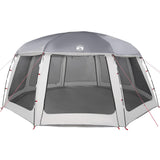 ZNTS Pool Tent with Removable Fly & Mesh Walls Grey 690x690 cm 4100642