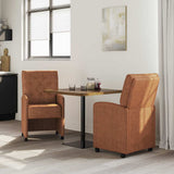 Dining Chairs with Wheels 2 pcs Brown 58 x 67 x 97 cm 42017858