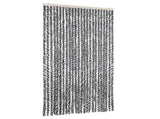 Fly Curtain Grey and Black and White 100x230 cm Chenille 377338