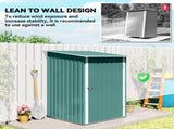 3.3 x 3.4ft Lean To Steel Garden Shed, with Locking Door - Green T3398P552670