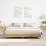 Bed Frame without Mattress Artisan Oak 160x200cm Engineered Wood 3329038