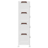 Stackable Storage Box with Wheels 4-Tier 28 L 48x29.5x112.5 cm 4012371