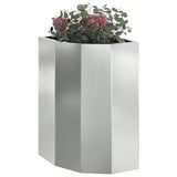 Corner Planter Silver 30 x 30 x 50 cm Galvanised steel 883680
