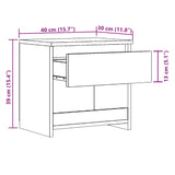 ZNTS Bedside Cabinets 2 pcs Old Wood 40x30x39 cm Engineered Wood 856407