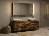 Bathroom Furniture Set 4 pcs Smoked Oak 3406747