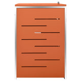 Quadruple Wheelie Bin Shed 276.5x77.5x112.5 cm Stainless Steel 149565