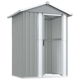 Garden Shed Grey 126x97.5x177 cm Galvanised Steel 316234
