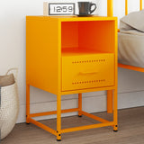 ZNTS Bedside Cabinet Mustard Yellow 36x39x60.5 cm Steel 846560