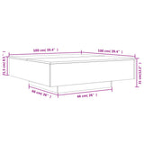 Coffee Table Smoked Oak 100x100x31 cm Engineered Wood 836599