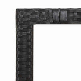 5 Piece Garden Dining Set Black Poly Rattan&Solid Wood Acacia 3157643