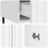 Sideboard with Drawer White 66 x 34.5 x 97 cm Engineered Wood 894435