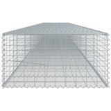 Gabion Basket with Cover 900x100x50 cm Galvanised Iron 3295186