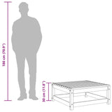 Garden Footstool Wax Brown 70x70x30 cm Solid Wood Pine 837939