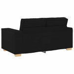 Sofa Set with Cushion 3 pcs Black 220 x 78 x 84 cm Fabric 3324611