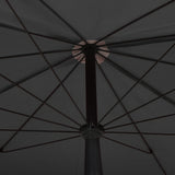 Garden Parasol Anthracite Polyester, Steel Large Tiltable 315553